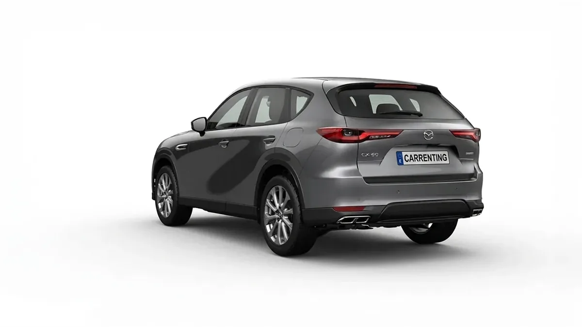 Mazda CX-60 e-Skyactiv D MHEV 8AT RWD Exclusive-Line en renting en Barcelona — Delantera