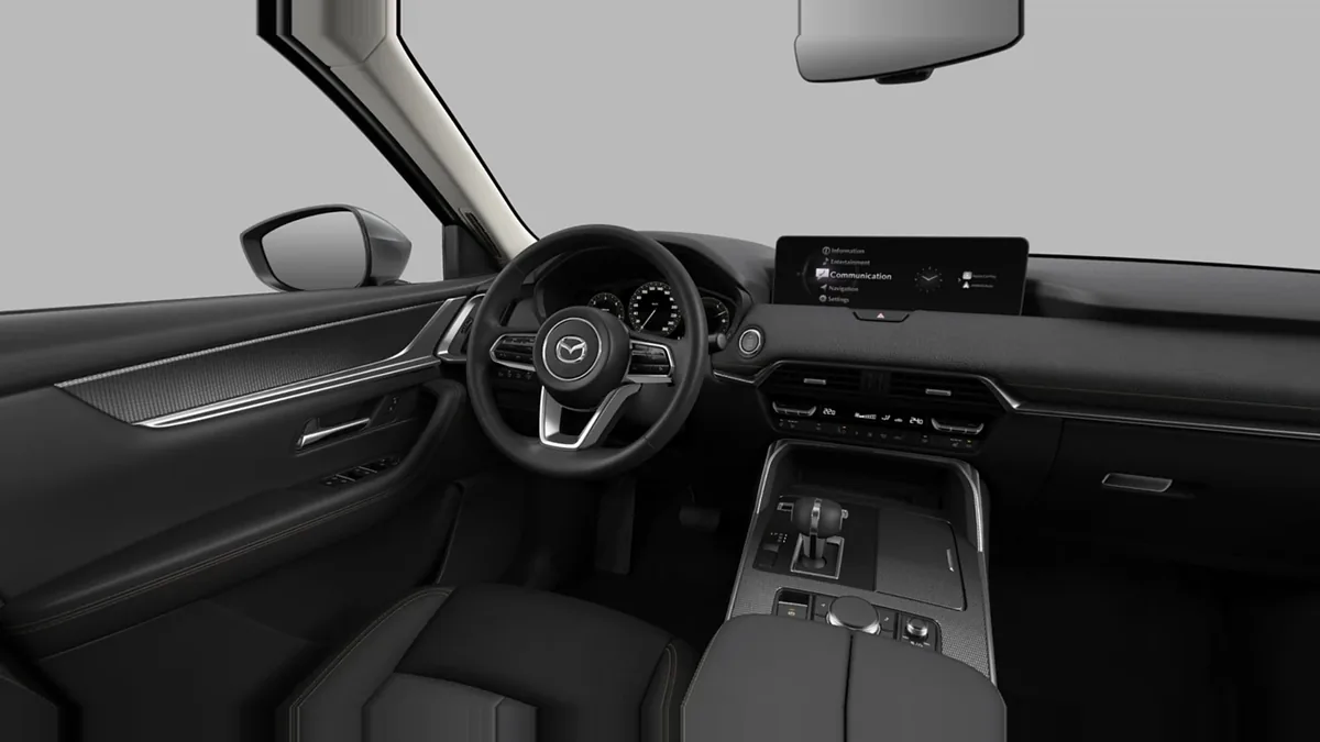 Mazda CX-60 e-Skyactiv D MHEV 8AT RWD Exclusive-Line en renting en Barcelona — Interior