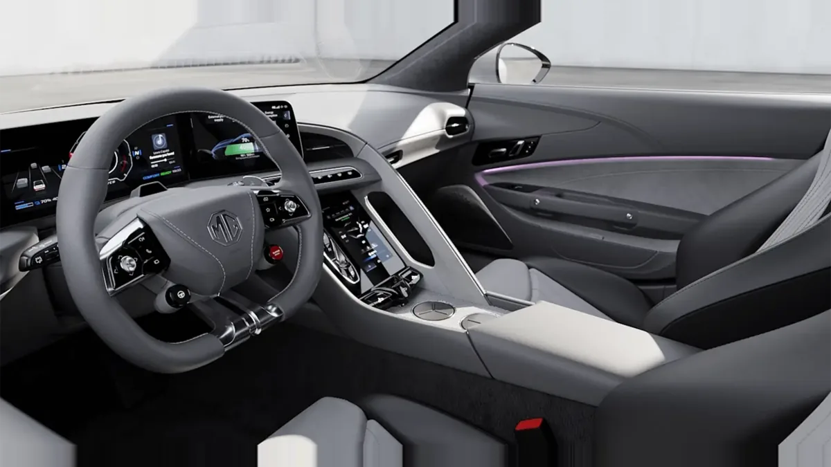 MG Cyberster Trophy Single Motor en renting en Barcelona — Interior
