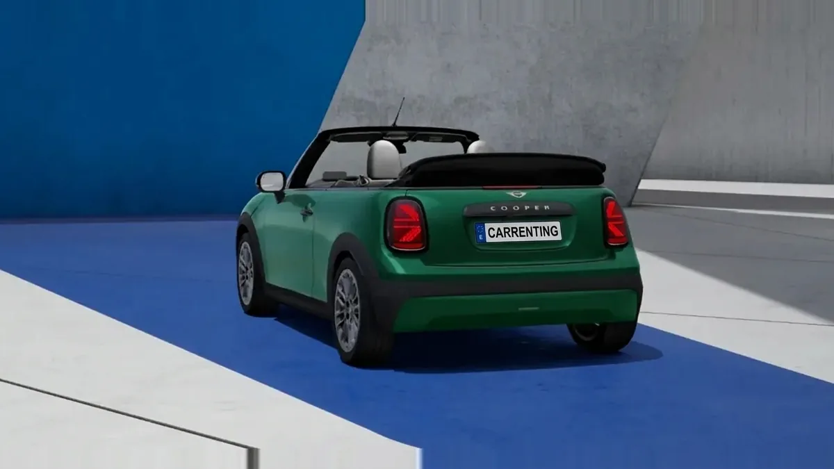 MINI Cooper C Cabrio Classic en renting en Barcelona — Delantera